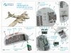 Quinta Studio QD48542 Boeing B-17F 3D-Printed & coloured Interior on decal paper (HK models, Eduard) 1/48
